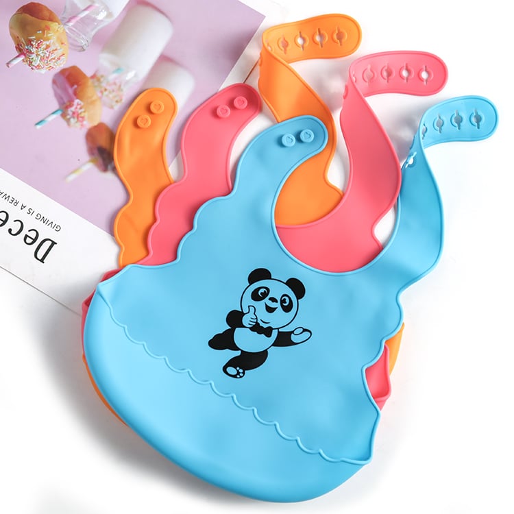 Food Grade Silicone Baby Bib with  Pocket