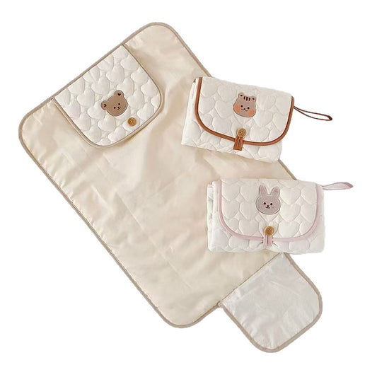 50*70CM Without Hood Baby Portable Diaper Pad Bag Multi-functional Cute Embroidery Changing Pad with Urine Protection