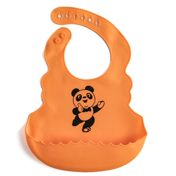 Food Grade Silicone Baby Bib with  Pocket